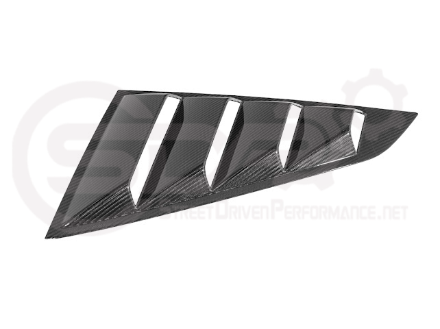 2024-UP FORD MUSTANG S650 | CARBON FIBER SIDE QUARTER WINDOW LOUVER SUN SHADE COVER